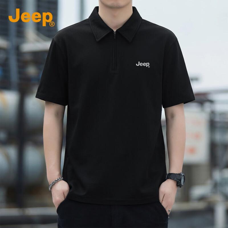 JEEP Men's Half-Zip Polo Shirt