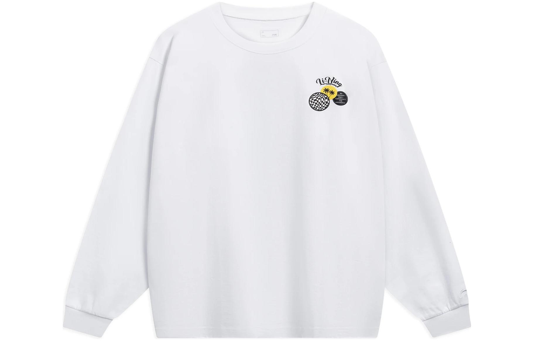 Li Ning T Shirt Unisex Standard White AHST079-3 M