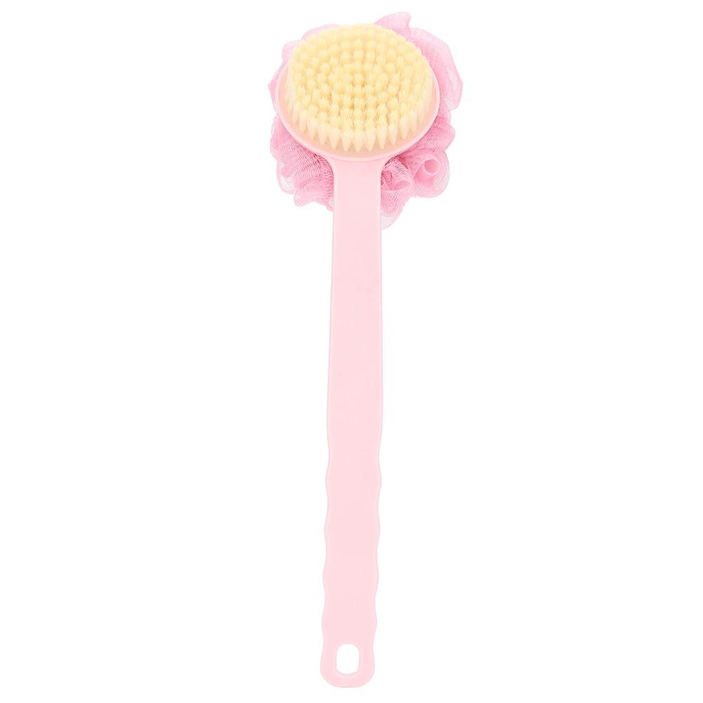 Long Handle Bath Shower Ball Brush Mesh Sponge Body Brush with Hang Hole