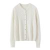2024 Autumn/Winter Women's Versatile Cable Knit Cashmere Cardigan Sweater