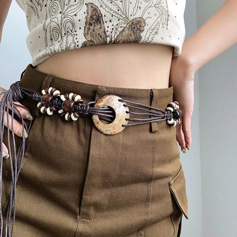 Bohemian Accessories Ethnic Waist Rope Dress Waist Chain Woven Belt Belt Women's Personality Trendy Waist