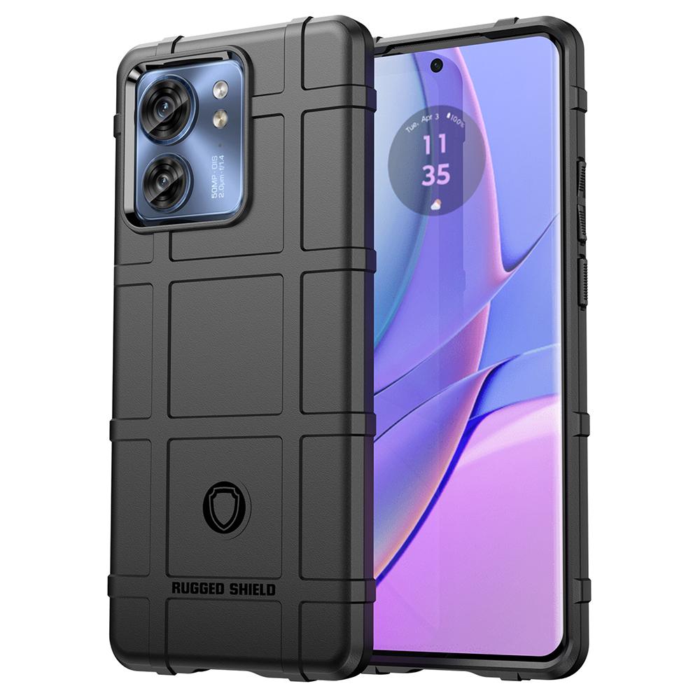 

Для Motorola Edge 40 5G Противоударный чехол для телефона из ТПУ с текстурой квадратной сетки Задняя крышка Black