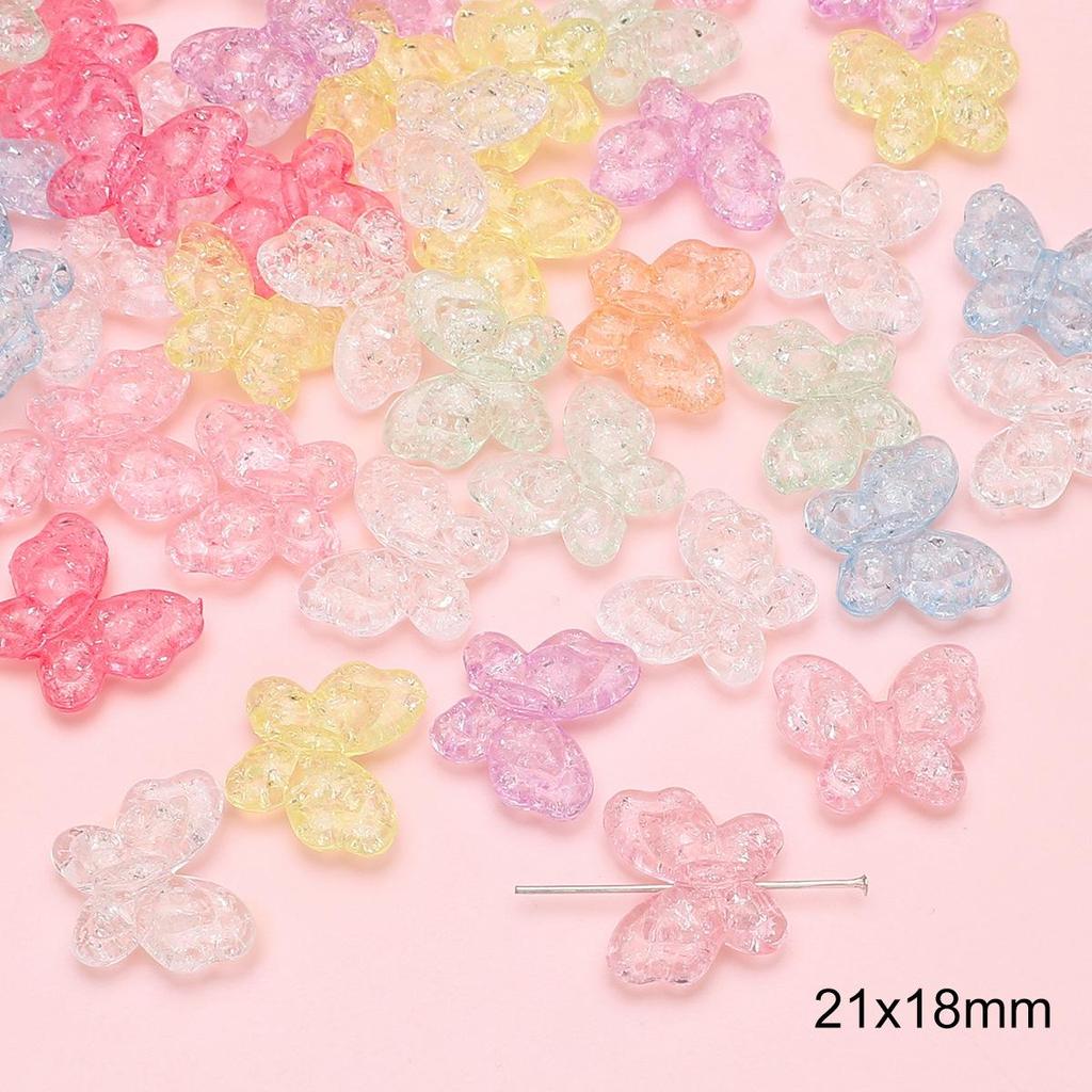 Acrylic Crack Pattern Beads for Handmade Bear Bow Jewelry