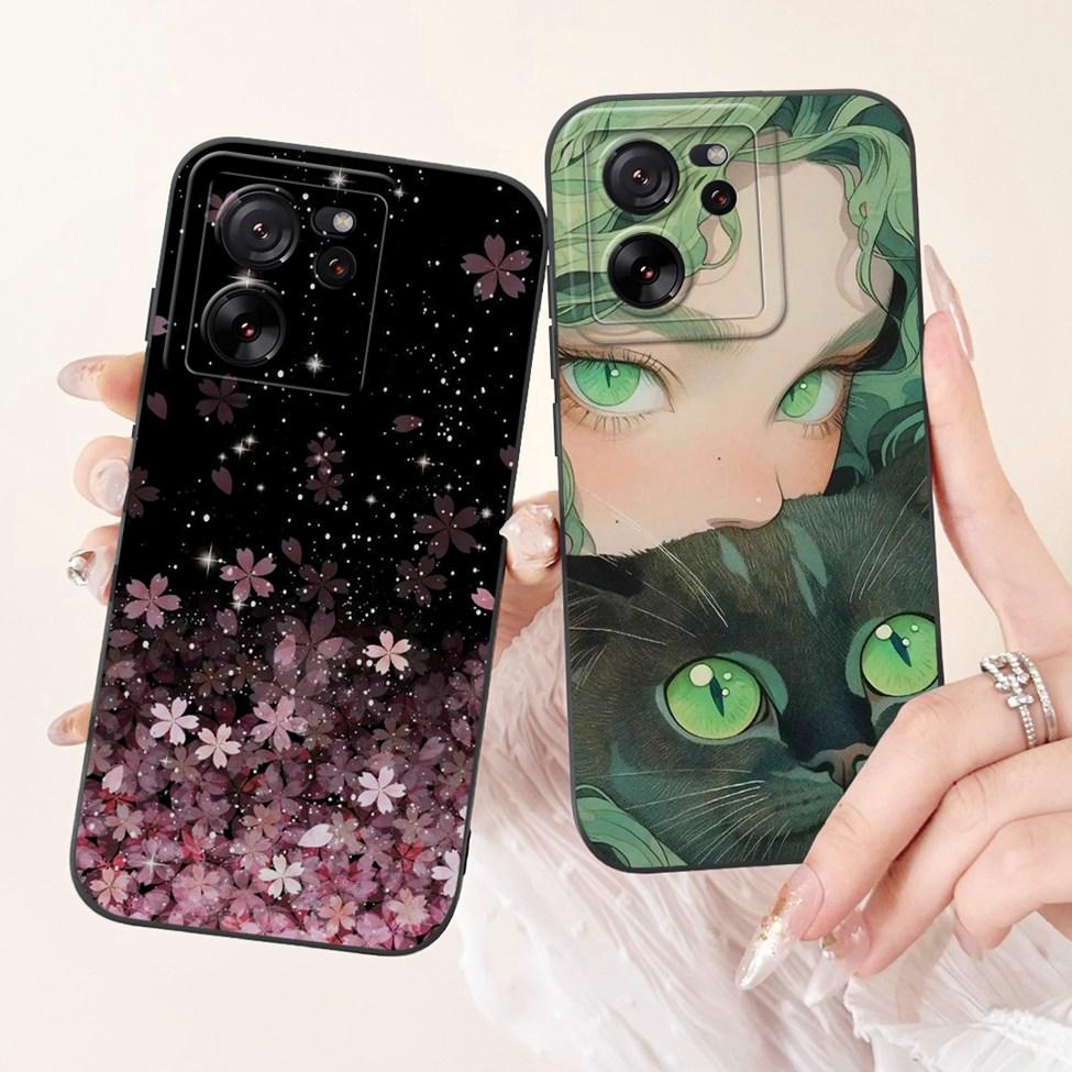 For Xiaomi 13T Pro Case 13T Silicone Cute Cartoon Cat Fashion Luxury Funny Shockproof Back Cover For Xiaomi 13T Phone Case Funda