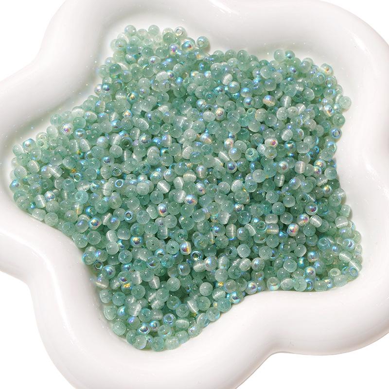 10g Aurora Cat Eye Glass Seed Beads: High-Quality DIY Beading Accessories for Handmade Bracelets
