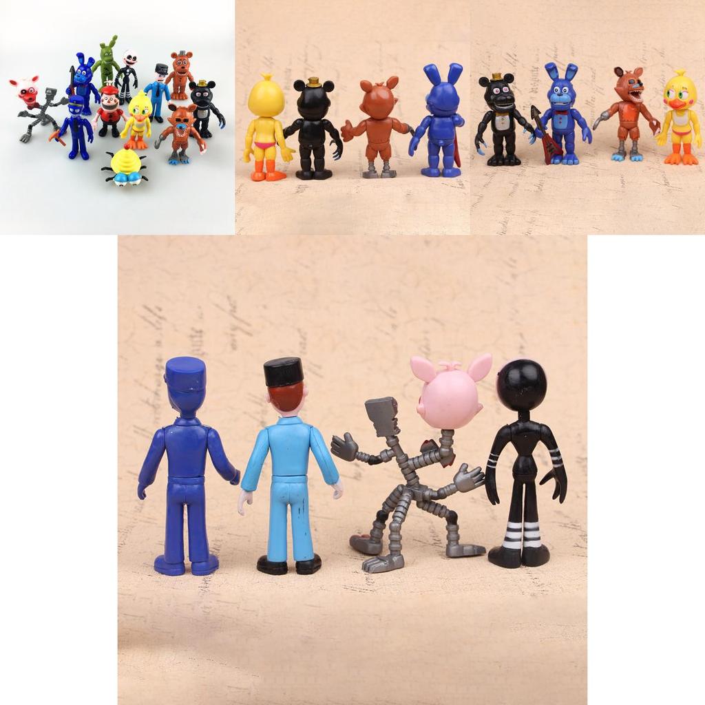 12pcs Set Of Five Nights At Freddys Chica Freddy Doll Pvc Action Figures For Kids