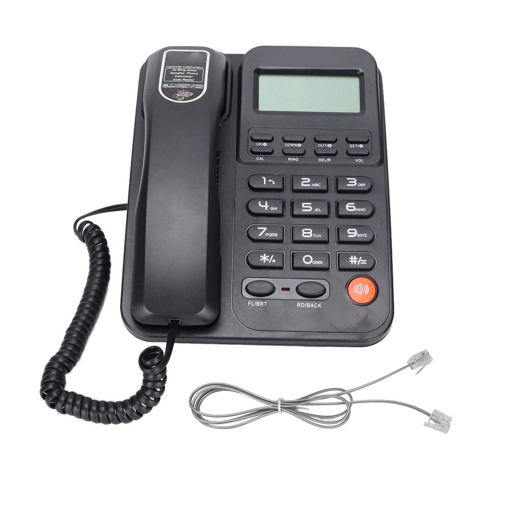 KXT2026CID Office Phone Office Hotel Home Fixed Landline Support 24 Ringtones(Black )