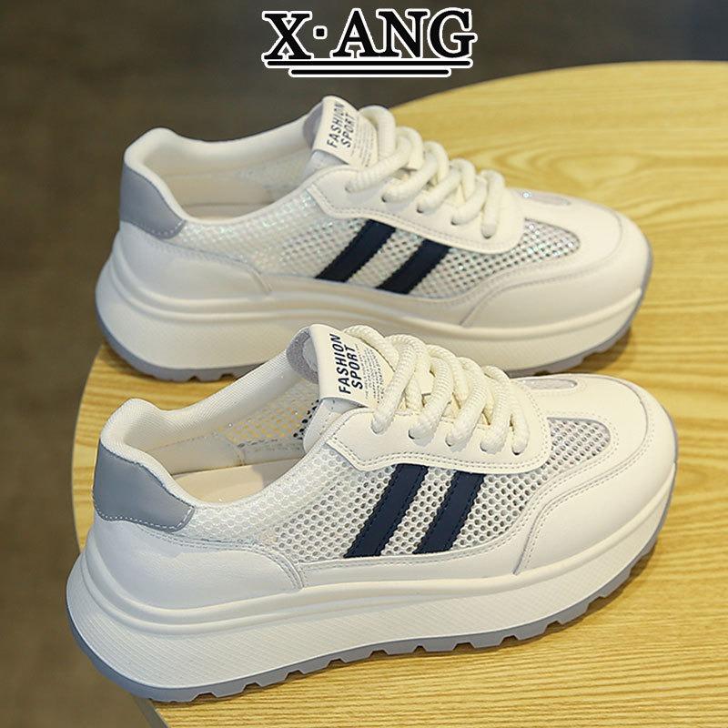 Summer hollow mesh breathable leather children's new casual sports women's shoes lightweight running shoes