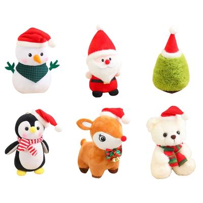 Festival Christmas Gifts Plush Bear Soft Embroidered Stuffed Toy for All Ages Home and Office Supplies Decoration