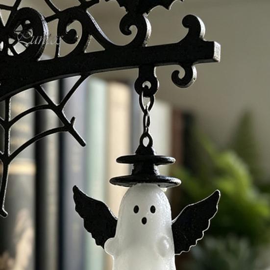 Bat Shaped Decorations Library Lantern, Mini Decorative Bookshelf Lamp, Spooky Pumpkin Ghost Hat Reading Nook Atmosphere Lights for Study LED