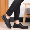 New Top Layer Sheepskin Men's Casual Single Shoes Soft Leather Men's Shoes Lazy Slippers