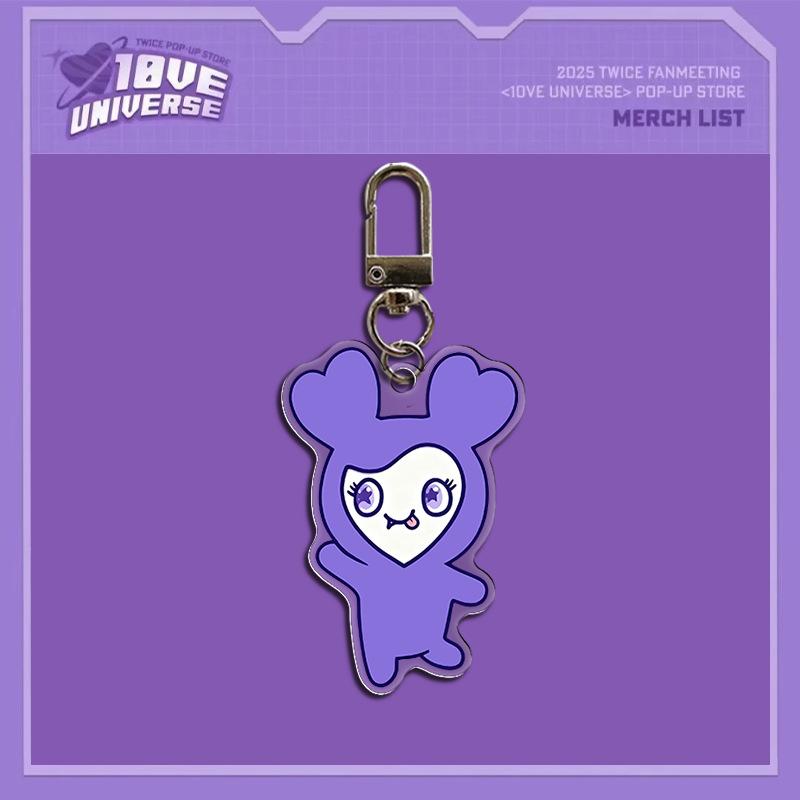 TWICE LOVELYS 10VE Universe Fanmeeting Pop-Up Store Acrylic Keychain Cartoon Bag Charm Keyring Kpop Merch Gift for ONCE