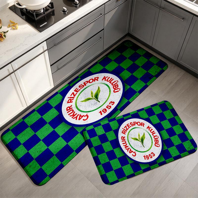 Caykur Rizespor Flannel Kitchen Mat Christmas Soft Area Rug Non Slip Floor Carpet Home Decoration