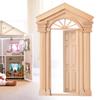 1:12 Doll House Mini Wooden Steepletop Door for Dolls DIY Dollhouse Furniture Accessories