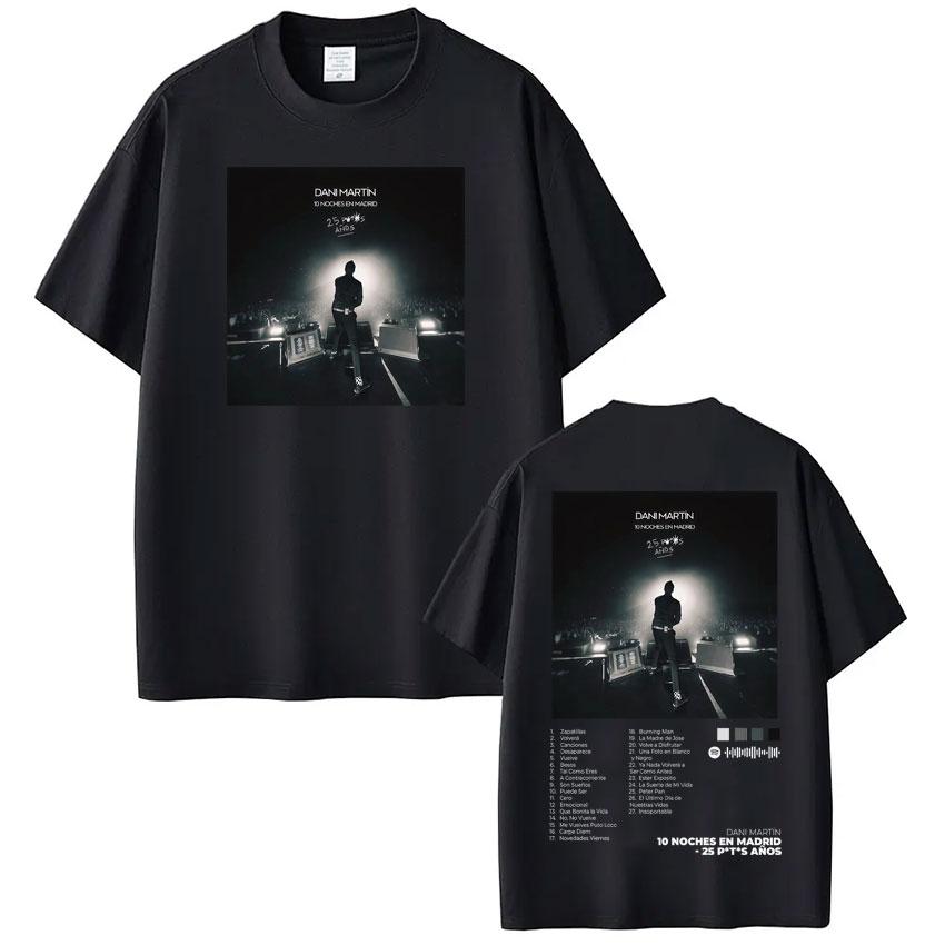 Singer Dani Martín Album 2026 Graphic Tee Men Women Vintage Hip Hop T Shirt Cotton Short Sleeve Oversized Fashion Loose Tshirts