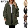 Damen Vintage Casual Einfarbig Druck Herbst Winter Langarm Jacken & Mäntel