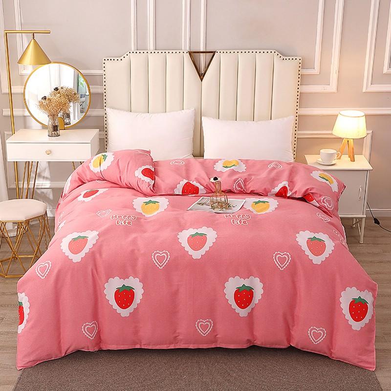 Luxury Flower Style Cotton Duvet Cover Skin-friendly Soft Bedding White Floral Botanical Pattern Comforter Cover with Zipper