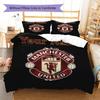 Manchester United F Custom Name Pattern Bedding,Quilt Set Quilt Cover Pillowcase Home Birthday Gift(1 * Duvet Cover + 2 * Pillowcase, Without Core)