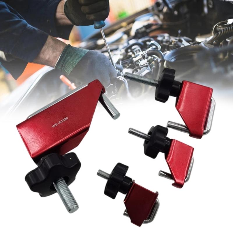 Multiple Size Brake Line Crimp Tool Set Suitable for Fuels Hose Transmission Lines and Fluid Pipe Automotive Maintenance
