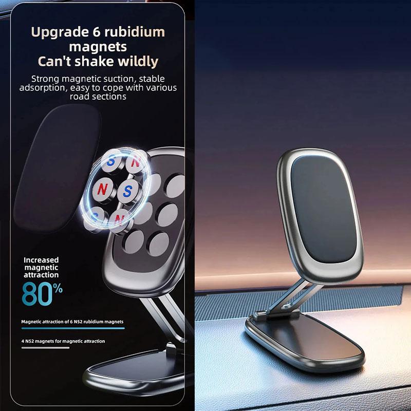 Mini Magnetic Car Phone Holder Rotatable Collapsible Magnet Smartphone Mobile Stand Cell GPS For iPhone Xiaomi Huawei Samsung LG