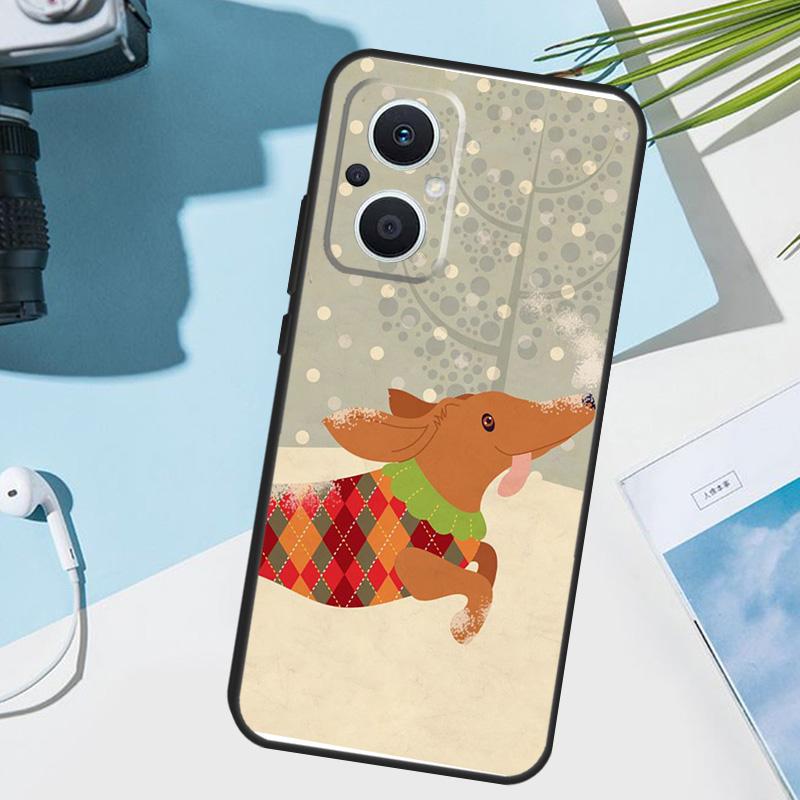 Dachshund Silhouette Dog Cover For OPPO Reno 13 14 10 11 12 Pro 12F 11F 13F 14F 7 8 Lite OPPO Find X8 X6 X5 Pro Case