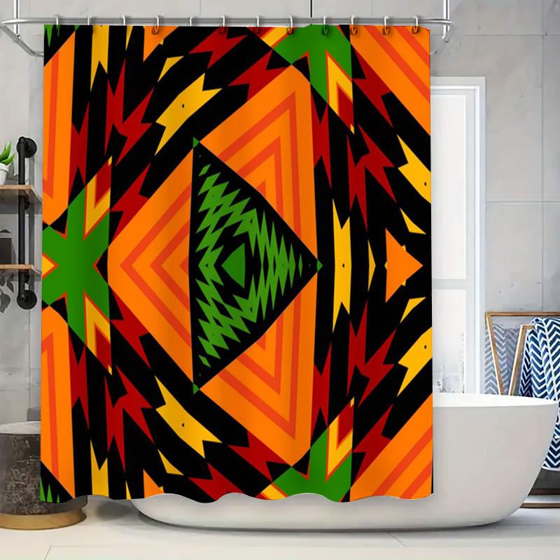

Modern Golden Black Waterproof Shower Curtain With Wavy Stripes For Bathroom Decoration Home Textiles Collection W60H190(CM)-1 Pcs