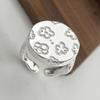 Xiaomi 925 Sterling Silver Rings for Women Couple Minimalist Handmade Simple Big Flower Pattern Ring Fine Jewelry Gift Prevent Allergy