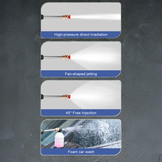 Cordless Pressure Washer 600PSI High Pressure Washer with 6-in-1 Nozzle Handheld Electric Pressure Cleaning Tool