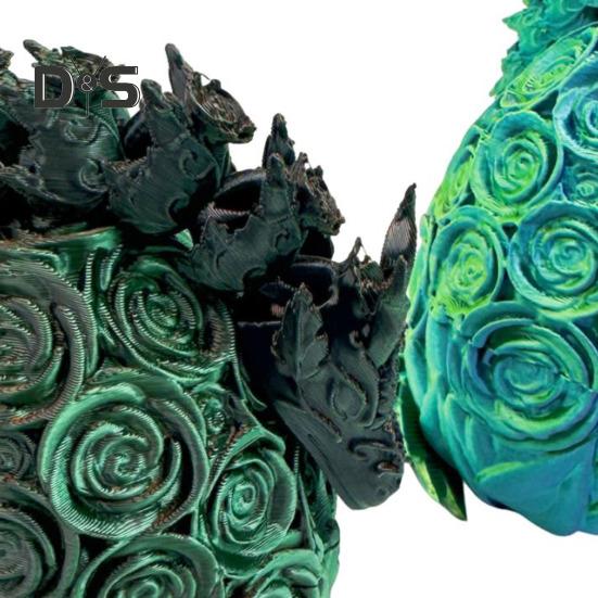 3D Printed Rose Dragon Articulated Dragon with Egg Flexible Rose Dragon with Movable Joints Desktop Stress Relief Toy for Home Office School