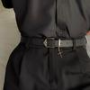 Punk Cross Pendant Jean Pants Belt  Retro Men Woman Waist Strap Pu Leather Metal Pin Buckle Hip Hop Waistband