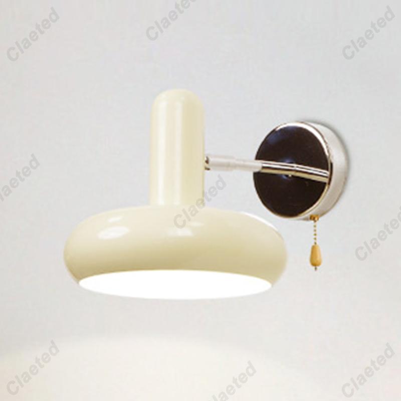 Bedroom Bedside Wall Lamp LED E27 Bulbs Living Room Wall Lamp Cream Style Nordic Creative Retractable Study Reading Rocker Lamp