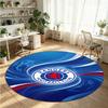 Rangers FC Printed Round Crystal Velvet Rug Soft Non Slip Floor Carpet For Bedroom Holiday Gift