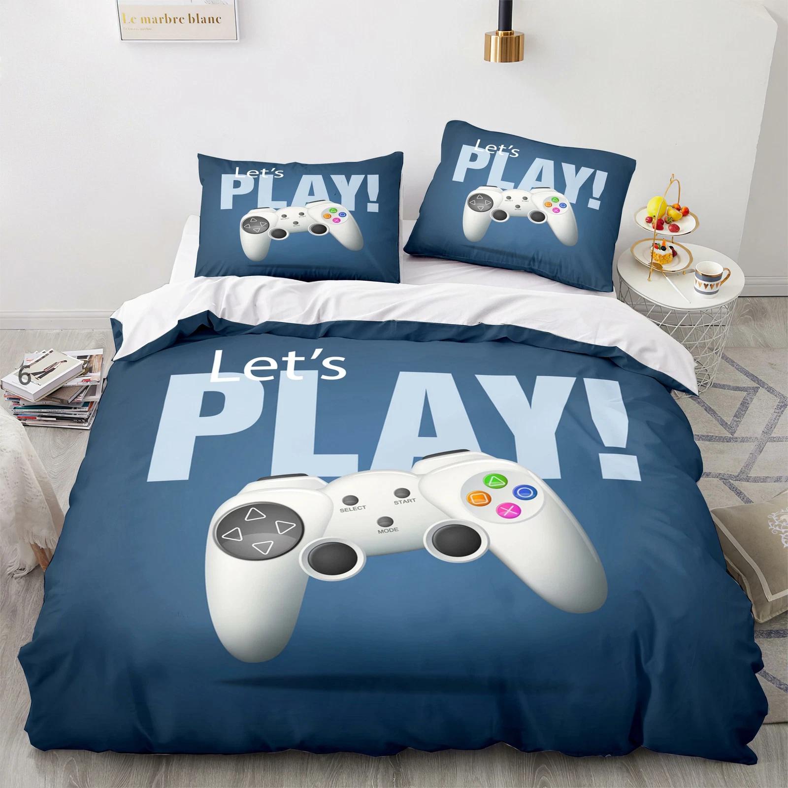 

Gamepad Bedding Set Gamer Duvet Cover Queen King Single Duvet Cover Pillowcase 2/3pc Gift Soft Bedroom Decoration DE 100x135cm