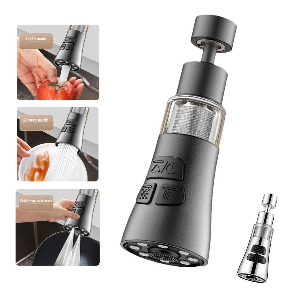 360° Rotate Kitchen Faucet Extender Splash Proof Washbasin Faucet Extender  Universal