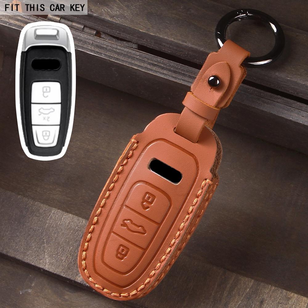 

Car Key Bag Cover Protection Case for Q8 C8 A6 A7 A8 2018 2019 Holder Protection Shell помаранчевий