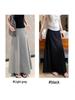 Women's Slim-Fit Knitted Midi Skirt, 2025 Autumn/Winter Collection: Gentle Temperament, High-End A-Line Pencil Fishtail Design.