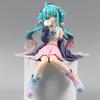 Cute Pink Sitting Pose Hatsune Miku Pvc Figure For Teens