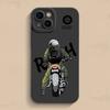 Stylish Men Biker Phone Case For iPhone 16 15 14 13 12 11 Pro Max Mini 7 8 15 16 PIus X XR XS Max Shockproof Soft Silicone Cover
