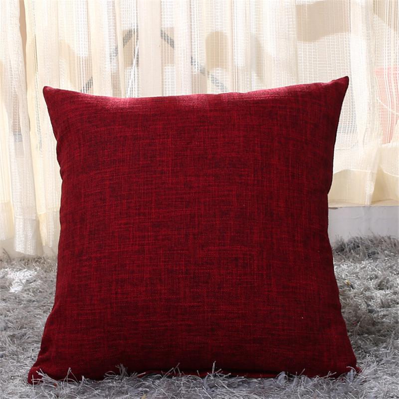 40x40cm/ 45x45cm Solid Color Cotton Linen Sofa Cushion Cover Throw Pillowcase Home Decoration