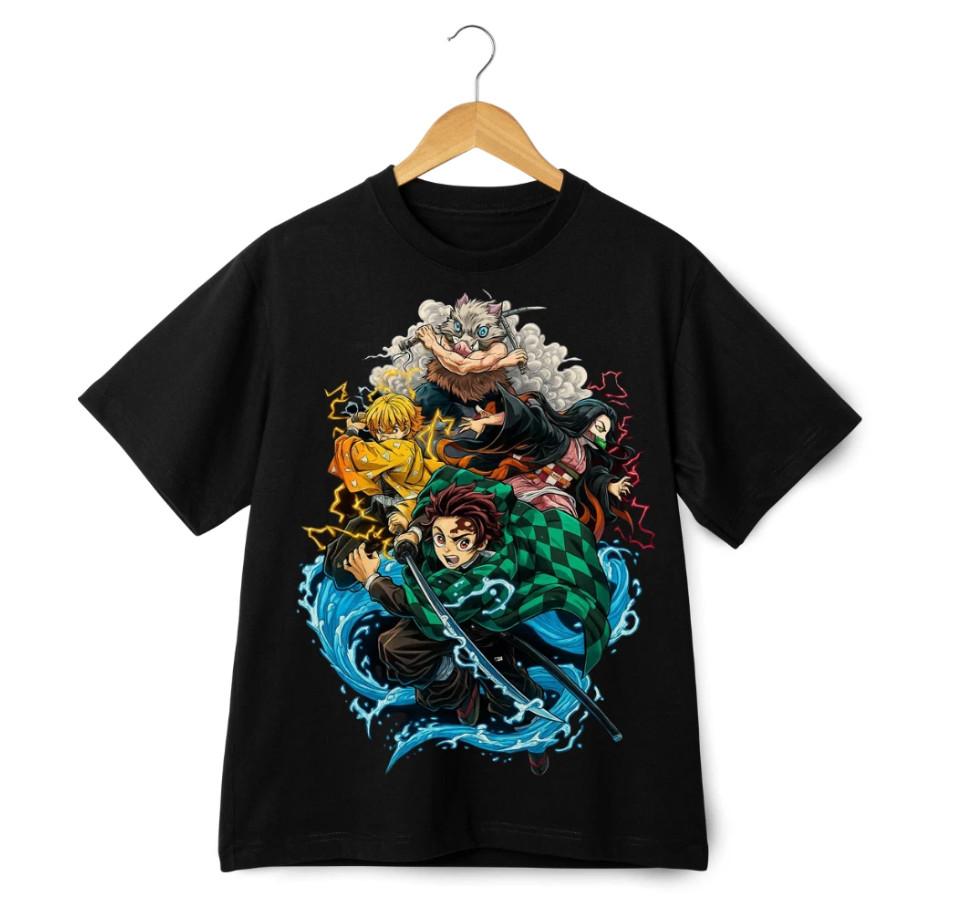 

NEW HOT !!! Demon Slayer Anime T-Shirt – Tanjiro Nezuko Zenitsu Inosuke 4XL