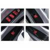 Alloy Window Lift Lock Switch Button Sticker Red For Toyota Camry 10PC 2018-