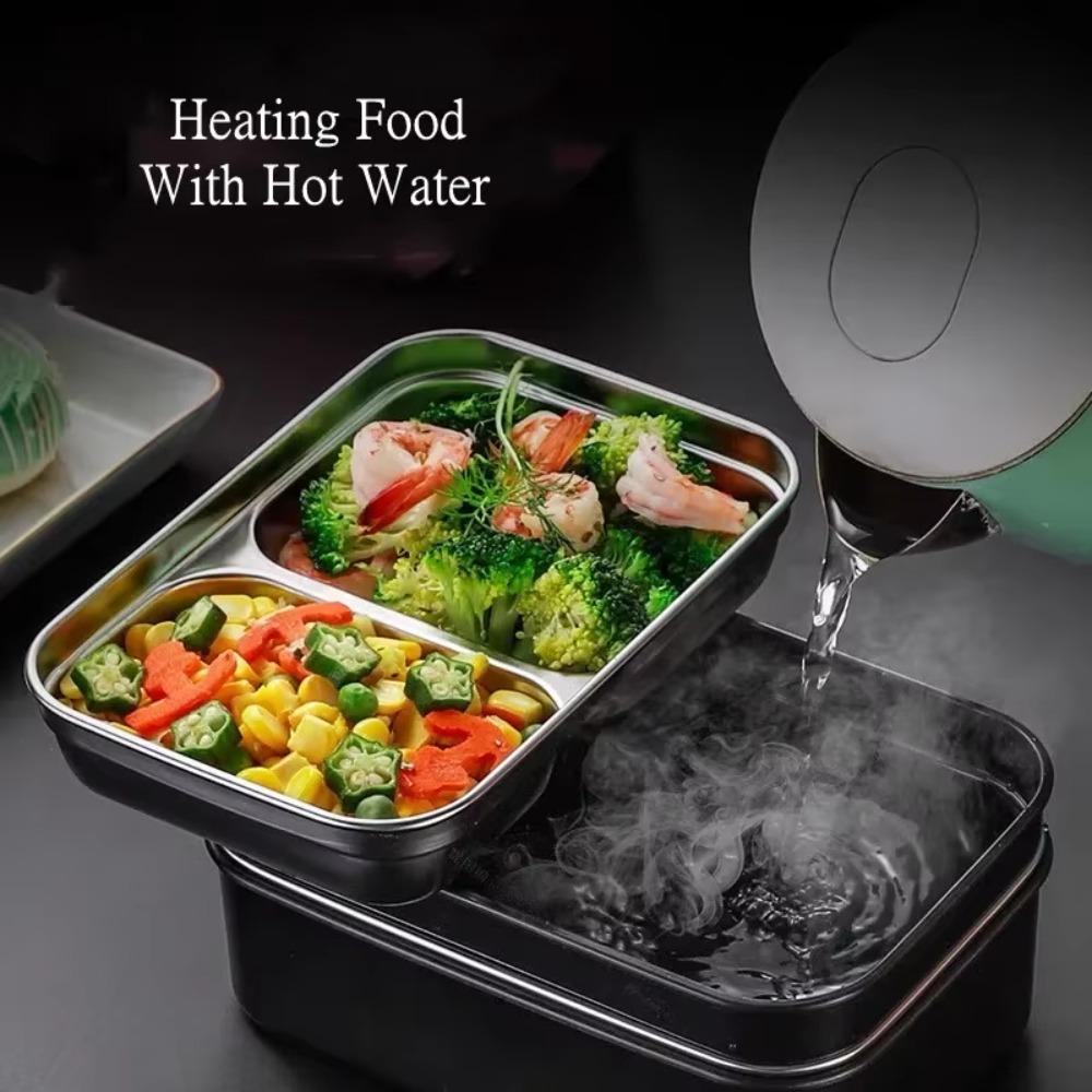 Rectangular Food Storage Box Leak-Proof Fresh-keeping Box Double Layer Thermal Lunch Box  Canteen
