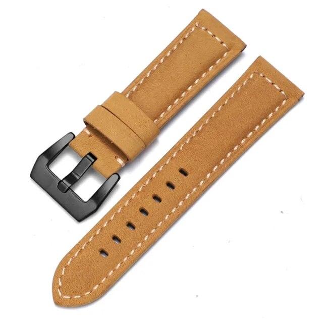 For Panerai Watch Strap Genuine Leather Band Men's Women's Original PAM111/441/312 Crazy Horse Belt 18mm 20mm 22mm 24mm 26mm Samsung Watch HUAWEI