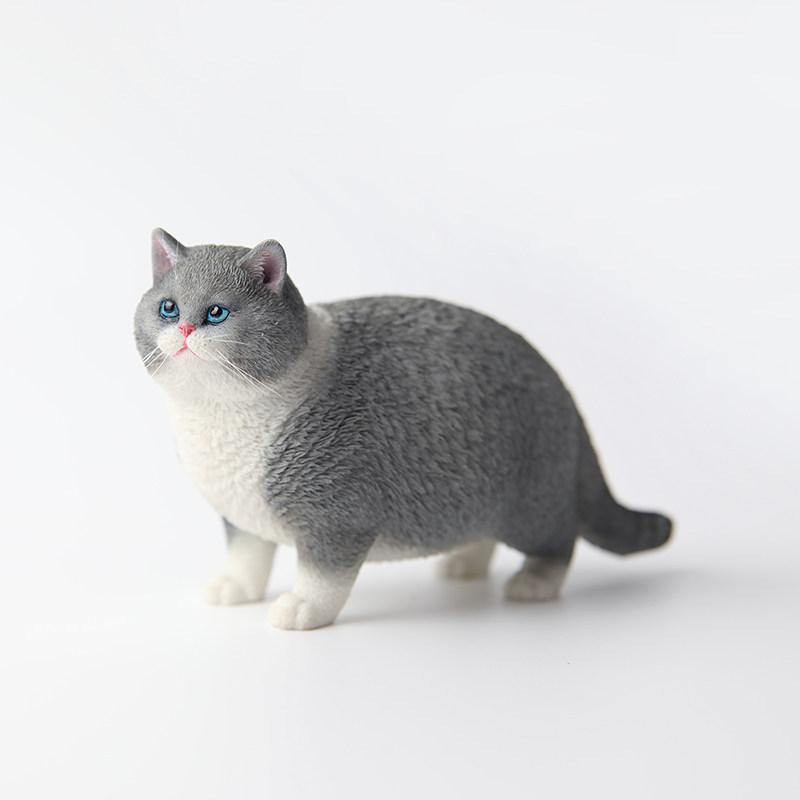 Simulated Siamese Cat Doll Resin Handicraft Simulated Animal Sculpture Cute Fat Cat Decorative Figurines Home Decoration