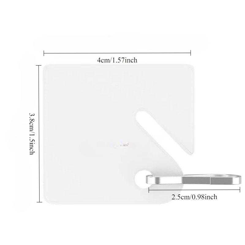 60Pcs Blank Key Tags 1.5 Inch Slotted Plastic Tags with Metal Snap Hooks White Square Hanging Tags for Key Cabinets Boxes Lockers Sturdy Frosted