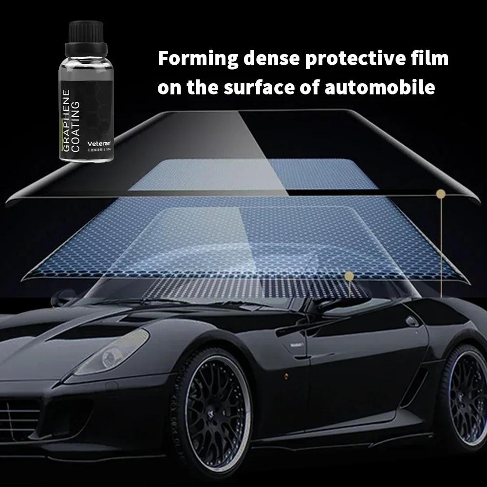 30ML Graphene Ceramic Coating with Sponge Portable Auto Car Protective Graphene Coating Agent for Prevent Scratches Chips