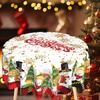 WTEMPO Christmas Round Printed Tablecloth Christmas Indoor & Outdoor Party Tablecloth Kitchen Accessories Christmas Gift, Festive Home Decorations