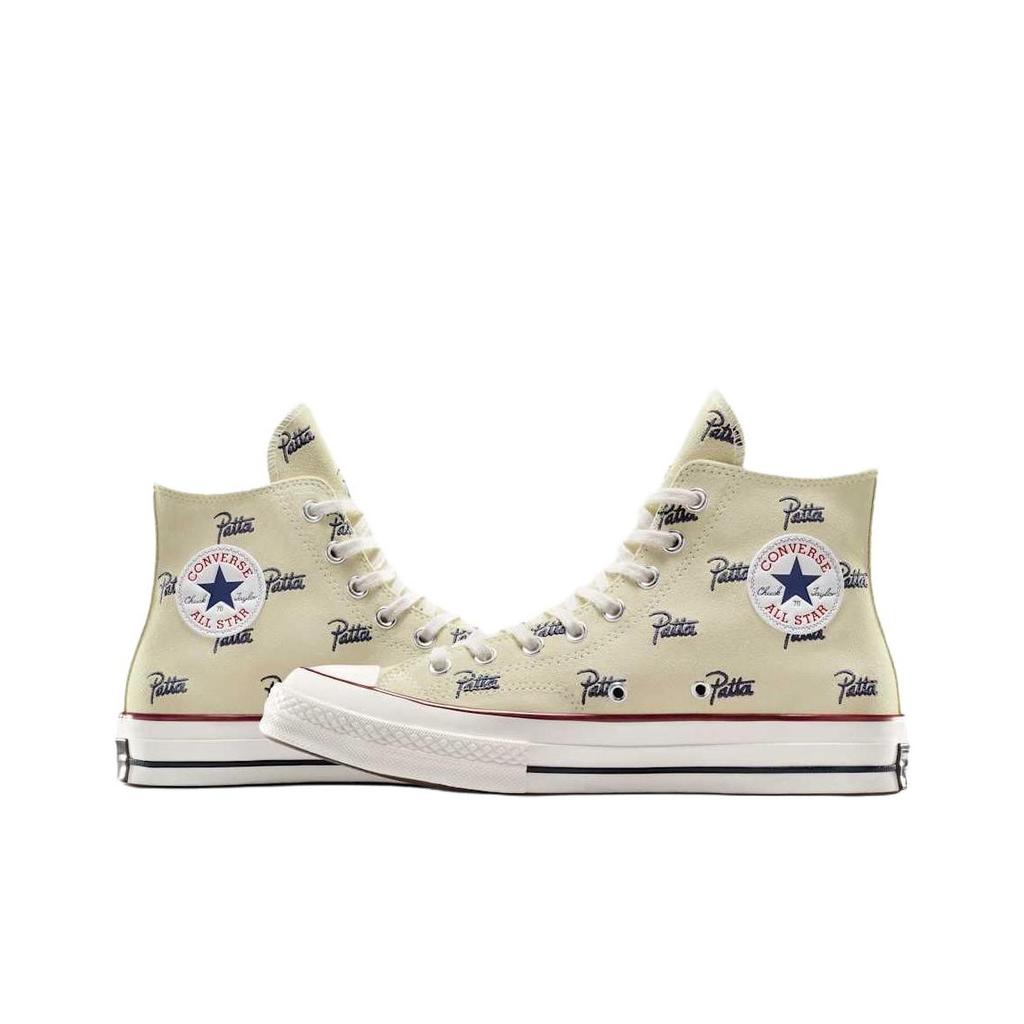 Patta x Converse Chuck 70 High Mini Logo Pack - Avorio Naturale Sneakers Unisex Crema Nero A12831C