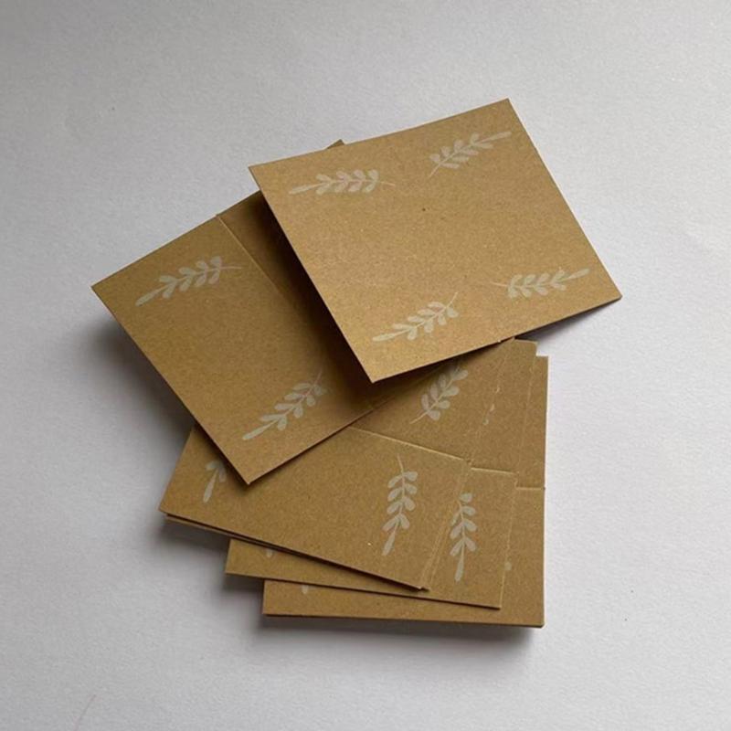 Set of 50 Premium Quality Thick Paper Seating Cards with Unique Leaf Design