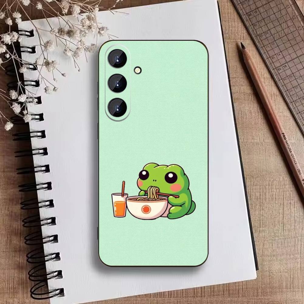 

Frog Cartoon Phone Case For Samsung Galaxy A73,A72,A71,A70,A52,A51 Others Soft Black Cover Samsung a71 5g